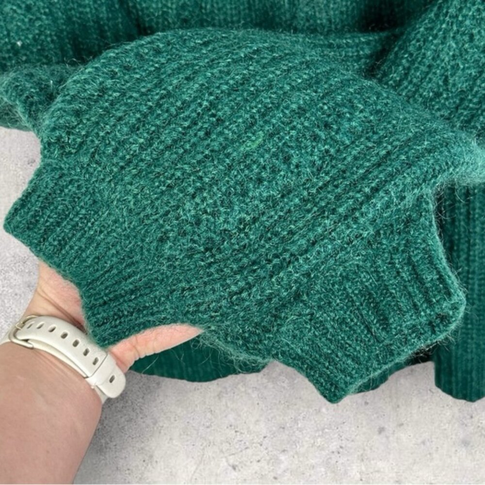 Sezane Paulin Jumper Sweater Green Size Medium French Mohair Merino Wool Knit M - Picture 8 of 13
